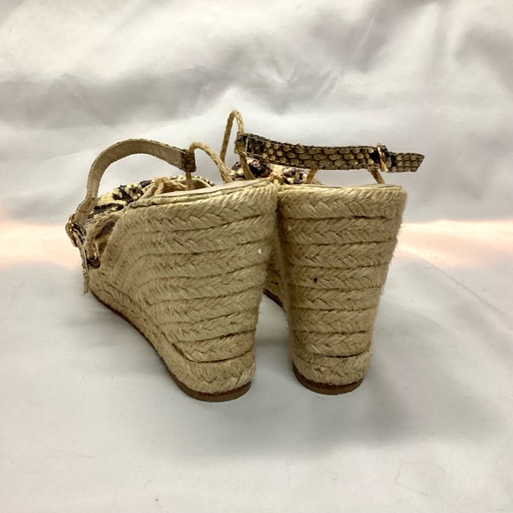 Coach Mirabelle Snakeskin Espadrille Wedge Sandals - Picture 3 of 9
